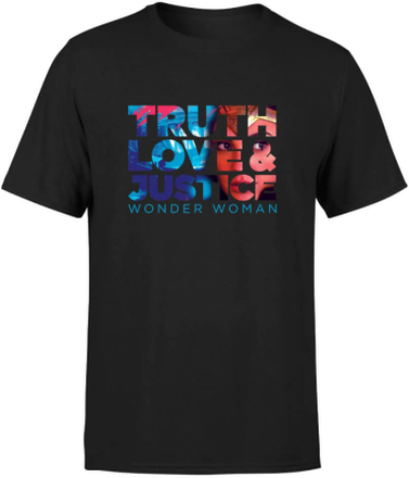 Wonder Woman Truth, Love And Justice Men's T-Shirt - Black - XL - Black