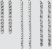 Silver Mixed Chain Earring Pack