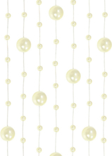 5 stk Kremfargede Perle-Lenker ca 130 cm Hver