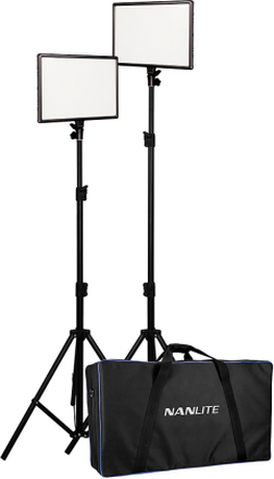 Nanlite LumiPad 25 Belysningspaket med 2xLED, stativ och väska, Nanlite