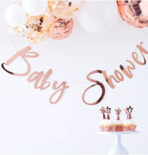 Rose Gullfarget Baby Shower Banner 150 cm - Twinkle Twinkle
