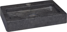 vidaXL Handfat svart 38x24x6,5 cm marmor