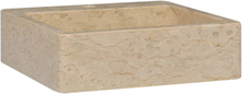 vidaXL Handfat gräddvit 40x40x12 cm marmor