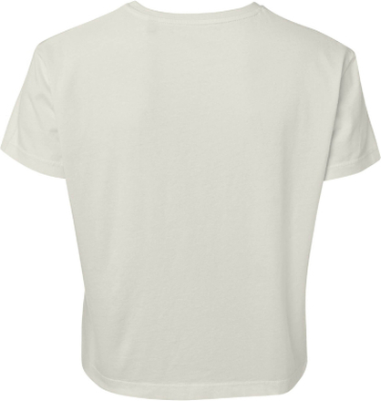 Justice League Flash Logo Women's Cropped T-Shirt - Cream - L