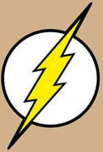 Justice League Flash Logo Men's T-Shirt - Tan - M - Tan