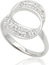 Ovale dames ring 925 zilver Preciosa Crystal