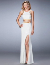 White Separate Golden Edge Dress XL