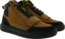 FRETZ men Sem Herren High-Top Sneaker modische Nubuk-Leder Schuhe mit TPU-Sohle Made in Italy 4413.2482 20 Braun/Schwarz