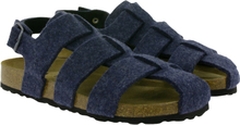 SHEPHERD Herren Filz-Sandalette im Gladiator-Stil Hausschuhe Made in Spanien 51-22071 Navy-Blau