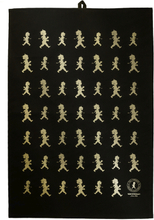 Solstickan - Håndkle halvlin 50x70 cm svart/gull