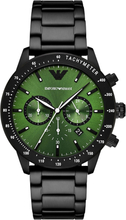 Emporio Armani AR11472 Horloge Mario Chrono zwart-groen 43 mm