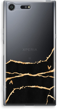 Sony Xperia XZ Premium Transparant Hoesje (Soft) - Gouden marmer