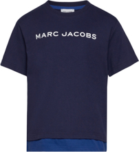 Short Sleeves Tee-Shirt T-shirts Short-sleeved Blå Little Marc Jacobs*Betinget Tilbud