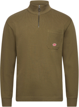 Troyer Sweatshirt Héritage Tops Sweatshirts & Hoodies Sweatshirts Khaki Green Armor Lux