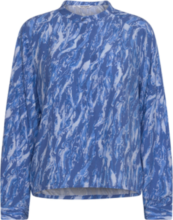 Srmikala Shirt Tops Blouses Long-sleeved Blue Soft Rebels