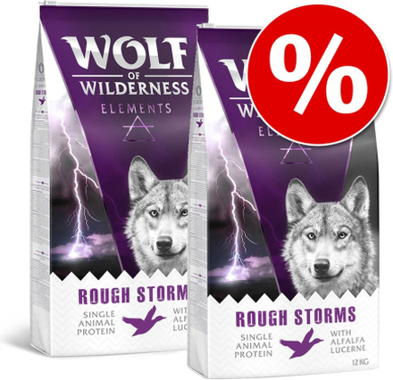 2 x 12 kg Wolf of Wilderness "Elements" - Rough Storms - Ente