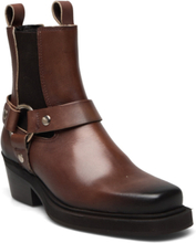 Dusty Buckle Two-T Shoes Boots Ankle Boots Ankle Boots With Heel Brown Pavement