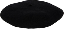 Pcfrench Wool Beret Accessories Headwear Beanies Black Pieces