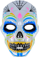 Day of the Dead Mask i Plast - One size