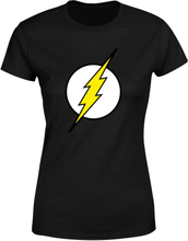 Justice League Flash Logo Women's T-Shirt - Black - S - Black