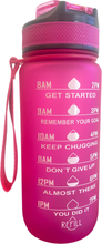 Beauty Rebels Motivational Water Bottle 600 ml Hot Pink