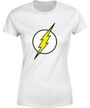 Justice League Flash Logo Women's T-Shirt - White - M - White