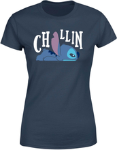 Disney Lilo And Stitch Chillin Women's T-Shirt - Navy - XS - Navy