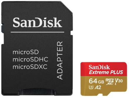 Sandisk Extreme Plus Micro-SD-kort 64 GB