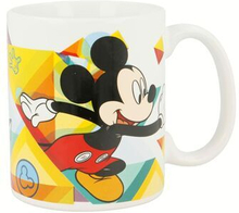 Krus Mickey Mouse Happy smiles Keramik Rød Blå (350 ml)