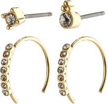 "Kali Crystal Earrings Accessories Jewellery Earrings Hoops Gold Pilgrim"