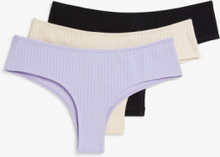 3-pack cotton low waist briefs - Purple