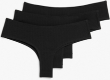3-pack cotton low waist briefs - Black