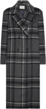 Vivian Double Breasted Tailored Wool Coat Outerwear Coats Winter Coats Grey Malina