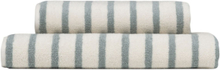 Everyday Stripe Cotton Towel Home Textiles Bathroom Textiles Towels & Bath Towels Bath Towels Green Høie Of Scandinavia