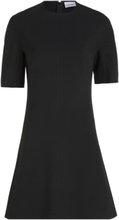 Heavy Viscose Fit & Flare Dress Kort Kjole Black Calvin Klein