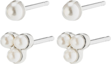 "Valerie Pearl Earrings Accessories Jewellery Earrings Studs Silver Pilgrim"