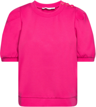 Sweat Shirt With Pleats Tops T-shirts & Tops Short-sleeved Pink Coster Copenhagen