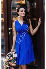 Urzekająca sukienka szyfonowa w kolorze niebieskim, KM117