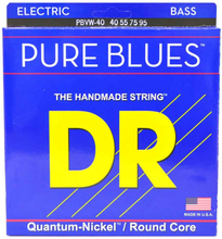 DR Strings PBVW-40 Pure blues bas-strenge, 040-095