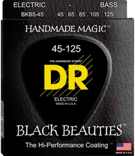 DR Strings BKB5-45 Black Beauties black 5-strenget bas-strenge, 045-125