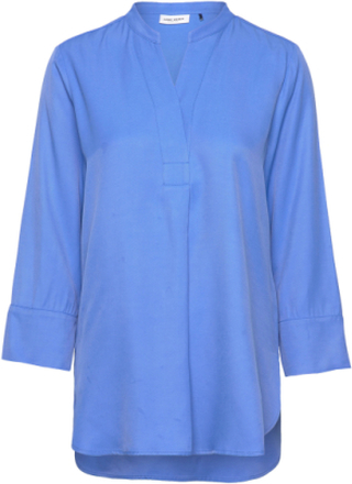 Blouse 3/4 Sleeve Tops Blouses Long-sleeved Blue Gerry Weber