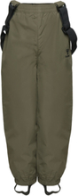 Hmlmonsun Tex Shell Pants Outerwear Shell Clothing Shell Pants Kakigrønn Hummel*Betinget Tilbud