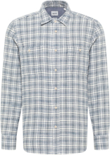 Style Clemens Blue Flannel Tops Shirts Casual Blue MUSTANG