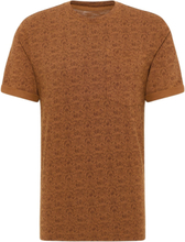 Style Alex C Aop T-shirts Short-sleeved Brun MUSTANG*Betinget Tilbud