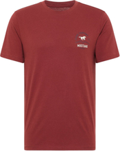 Style Alex C Print T-shirts Short-sleeved Rød MUSTANG*Betinget Tilbud