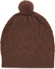 Lambswool Hat Accessories Headwear Hats Winter Hats Brun FUB*Betinget Tilbud