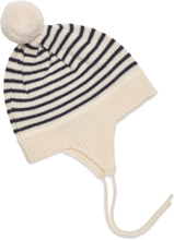 Baby Pompom Hat Accessories Headwear Hats Baby Hats Multi/mønstret FUB*Betinget Tilbud
