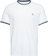 Ss Sticker Pete Ring T-shirts Short-sleeved Hvit Original Penguin*Betinget Tilbud