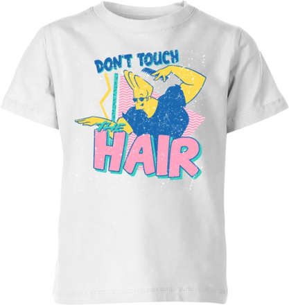 Cartoon Network Spin-Off Johnny Bravo Don't Touch The Hair Kids' T-Shirt - White - 5-6 Years - White
