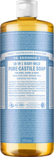Dr. Bronner's Pure Castile Liquid Soap Baby-Mild Unscented For Body, Hands & More - 945 ml